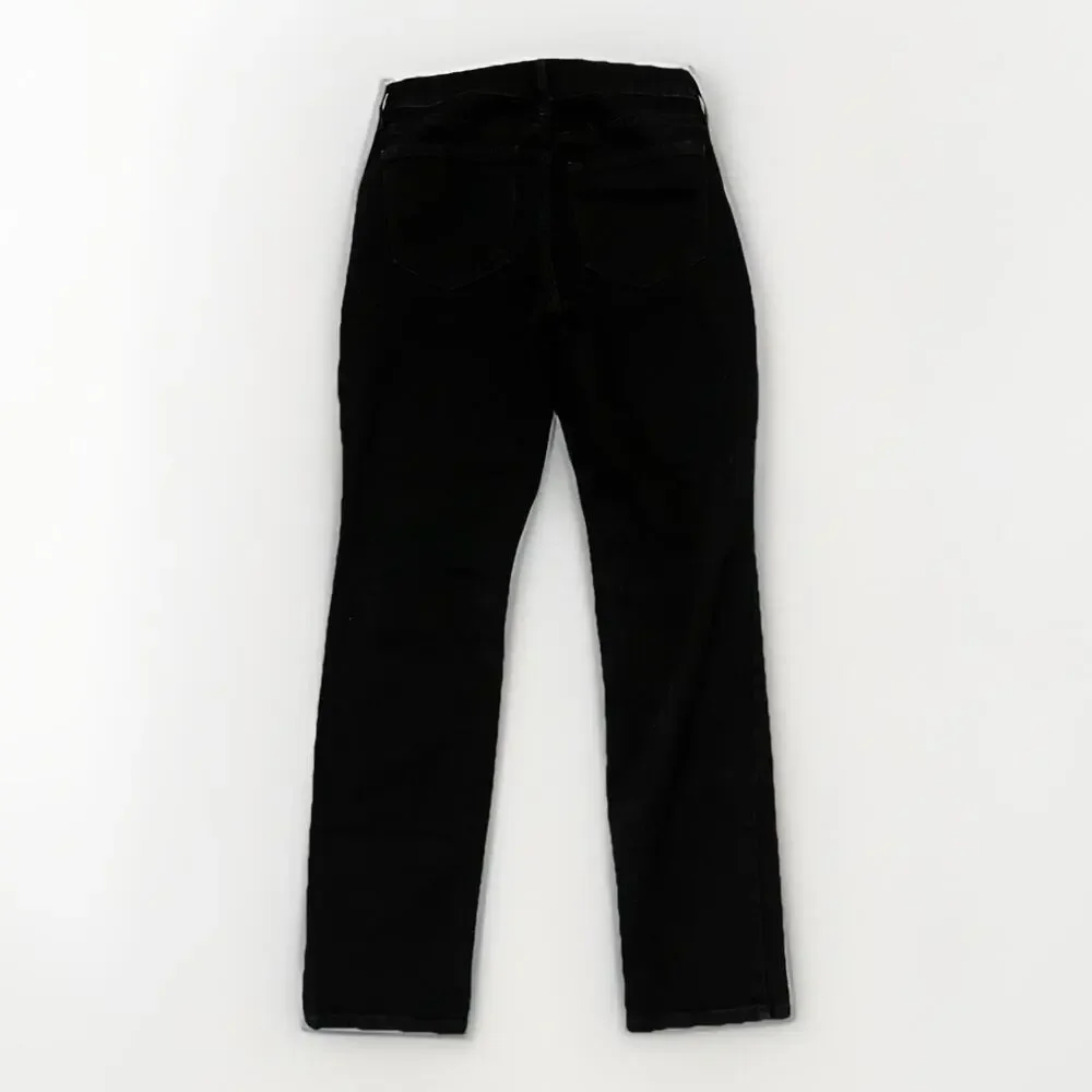 Old Navy High Rise Wow Straight Leg Jeans Black Size 6 Zipper 28 Inch Inseam